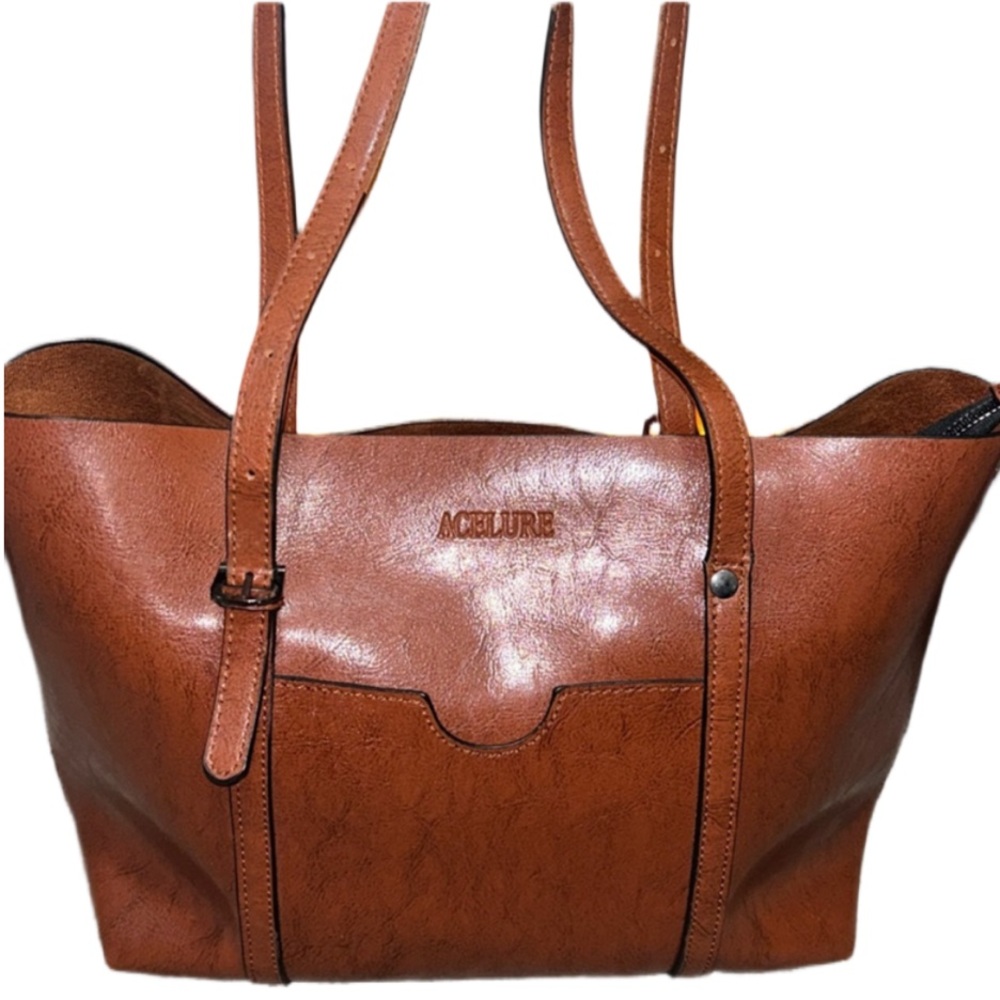 Brown Leather Tote Bag